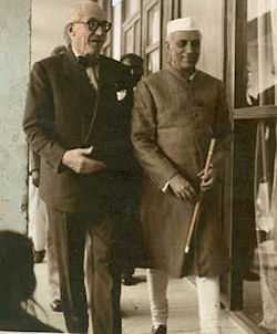 Le  Corbusier with Shri Nehru